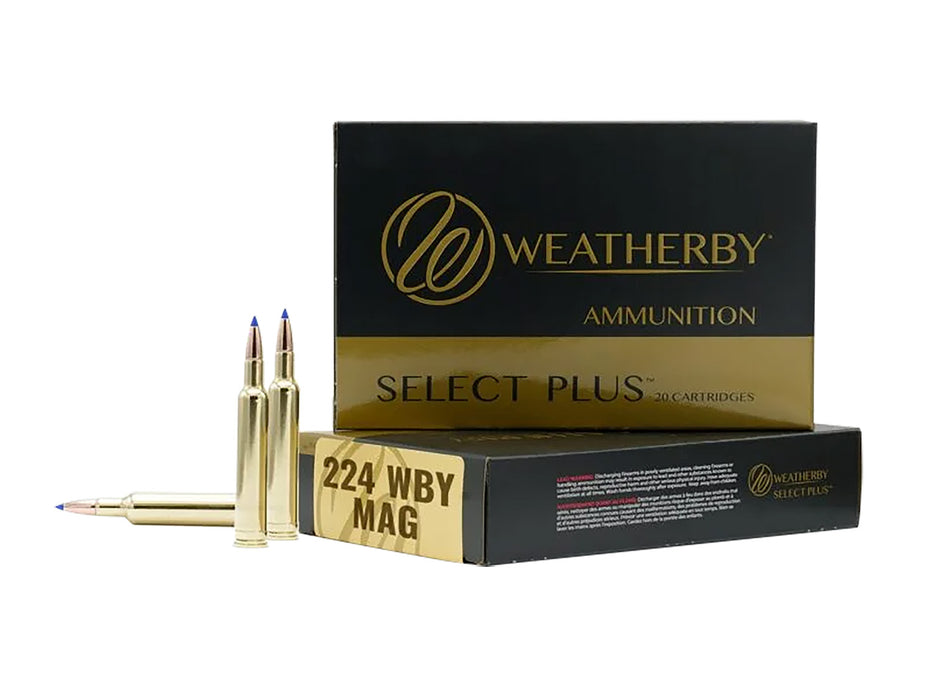 Weatherby .224 Weatherby Mag  Solid Hollow Point 37 Grain 20/Box