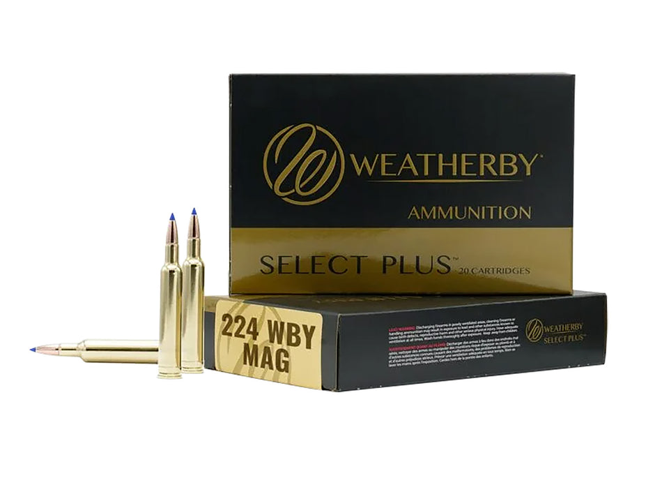 Weatherby .224 Weatherby Mag  Hornady V-Max 50 Grain 20/Box