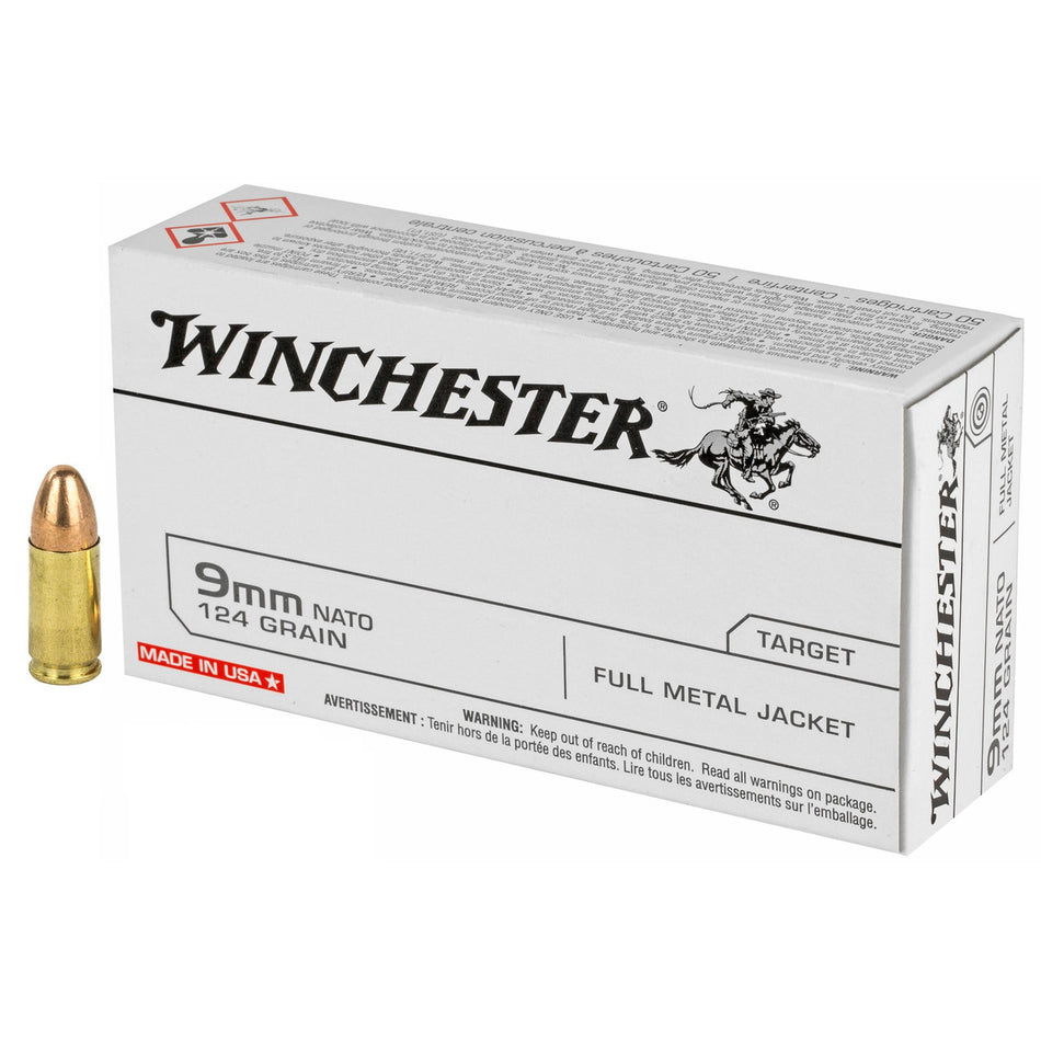 Winchester 9mm Luger / Parabellum USA Nato Full Metal Jacket 124 Grain 50/Box