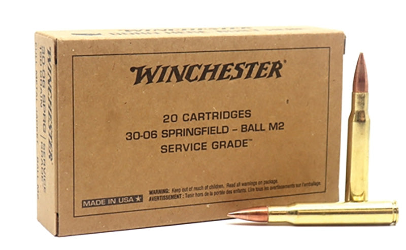 Winchester .30-06 Springfield SERVICE GRADECenterfire Target Full Metal Jacket 150 Grain 20/Box