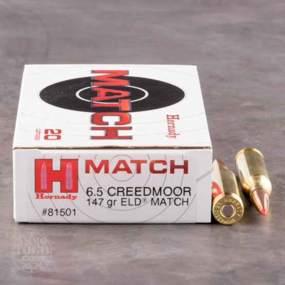 Hornady 6.5mm Creedmoor ELD Match Extremely Low Drag-Match 147 Grain 20/Box