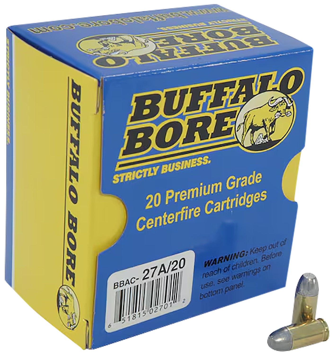 Buffalo Bore .380 ACP/Auto Personal Defense Hard Cast Flat Nose 100 Grain 20/Box