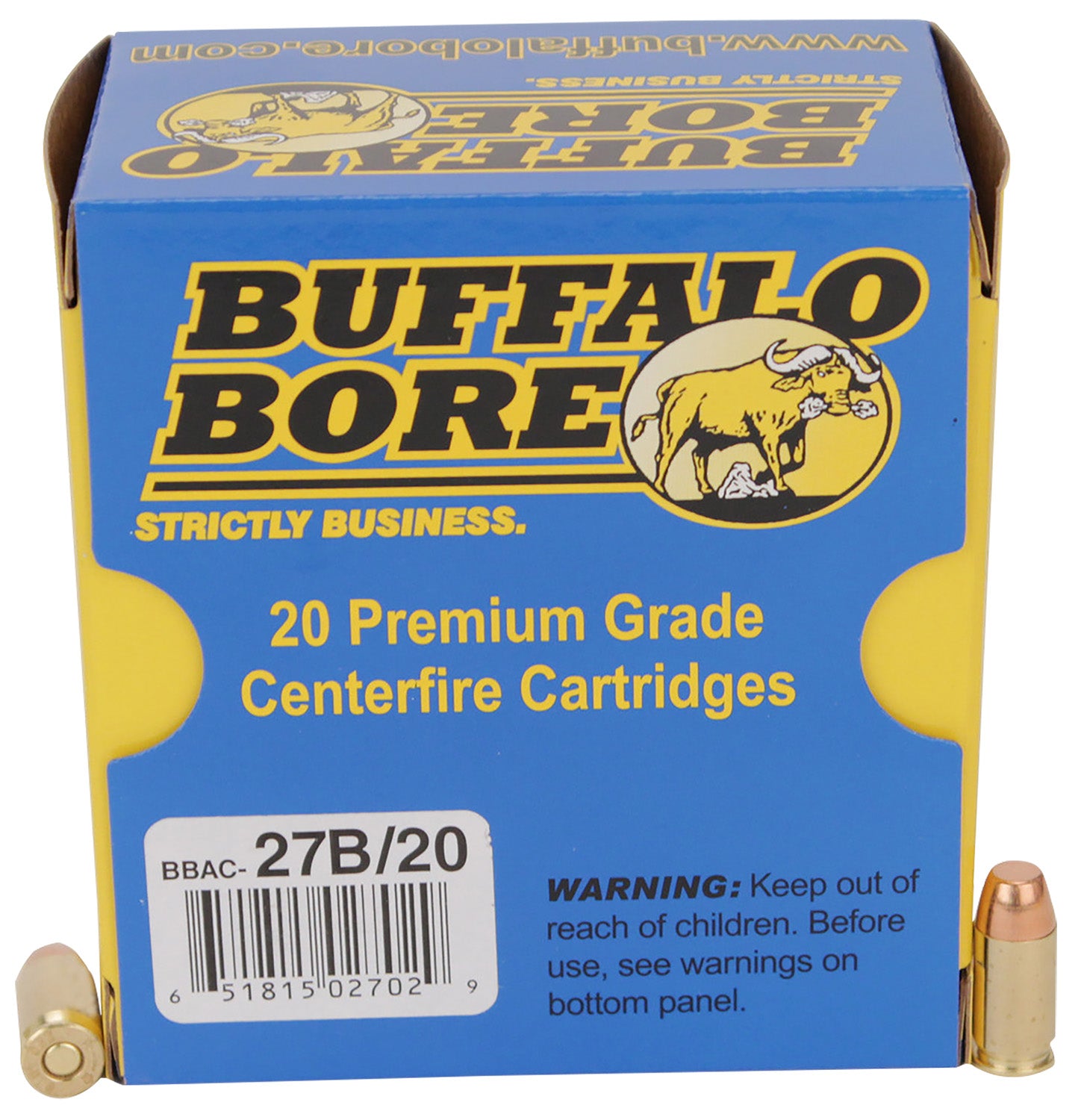 Buffalo Bore .380 ACP/Auto Personal Defense Full Metal Jacket Flat Nose 95 Grain 20/Box