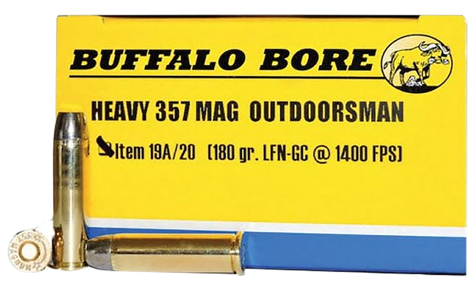 Buffalo Bore .357 Magnum Outdoorsman Hard Cast Flat Nose 180 Grain 20/Box
