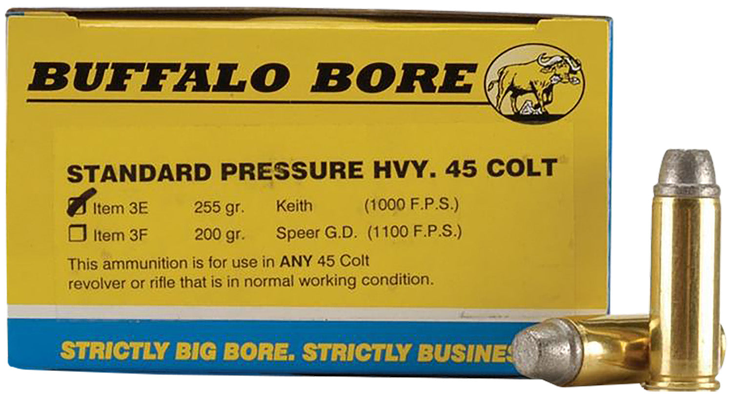 Buffalo Bore .45 Long Colt Standard Pressure Gas Checked Soft Cast 255 Grain 20/Box