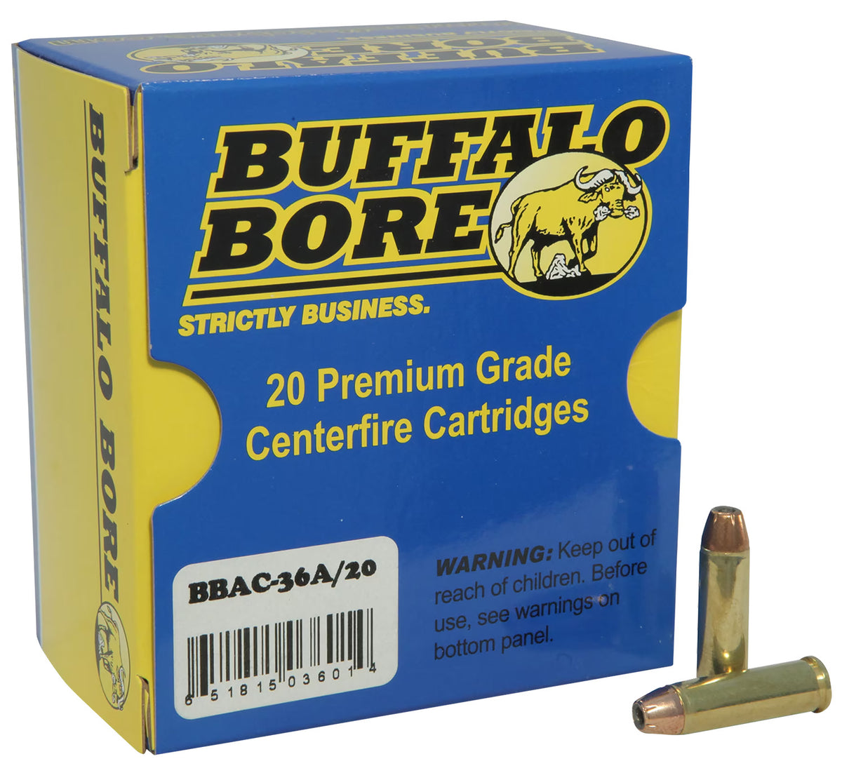 Buffalo Bore .444 Marlin Heavy Semi-Jacketed Flat Point 300 Grain 20/Box