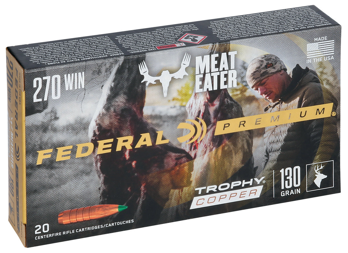 Federal .270 Winchester Premium Trophy Copper 130 Grain 20/Box