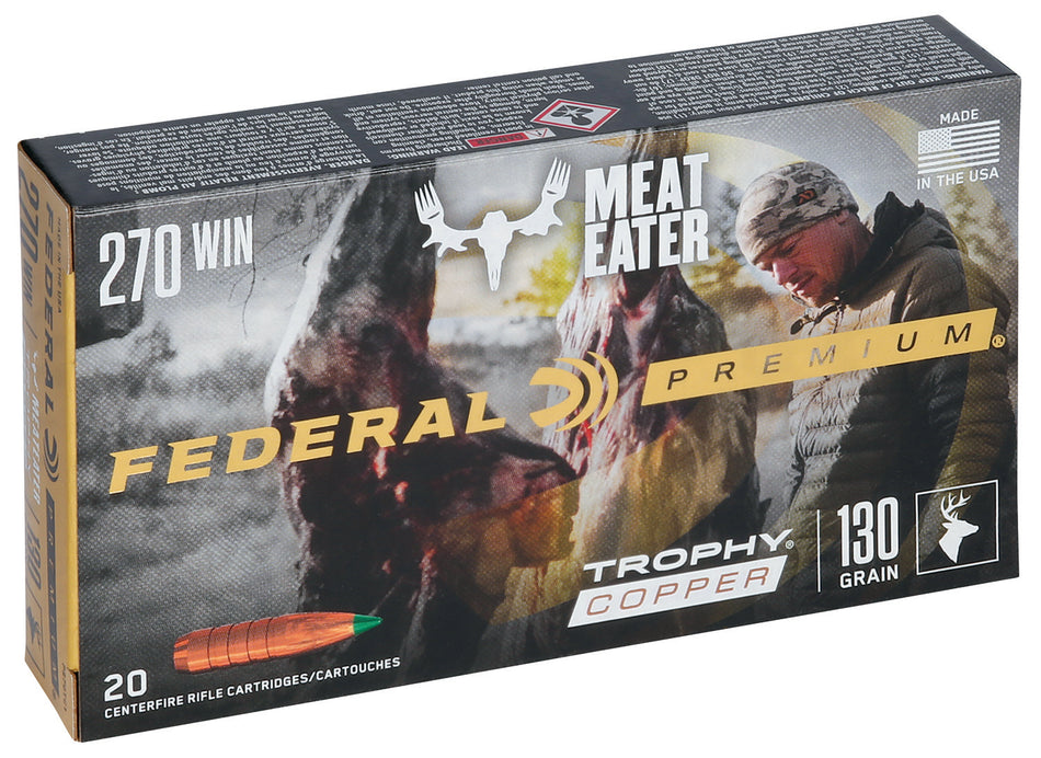 Federal .270 Winchester Premium Trophy Copper 130 Grain 20/Box