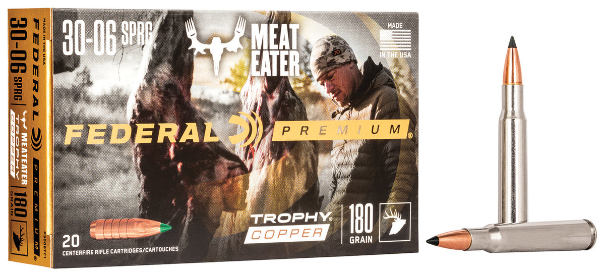 Federal .30-06 Springfield Premium Trophy Copper 180 Grain 20/Box