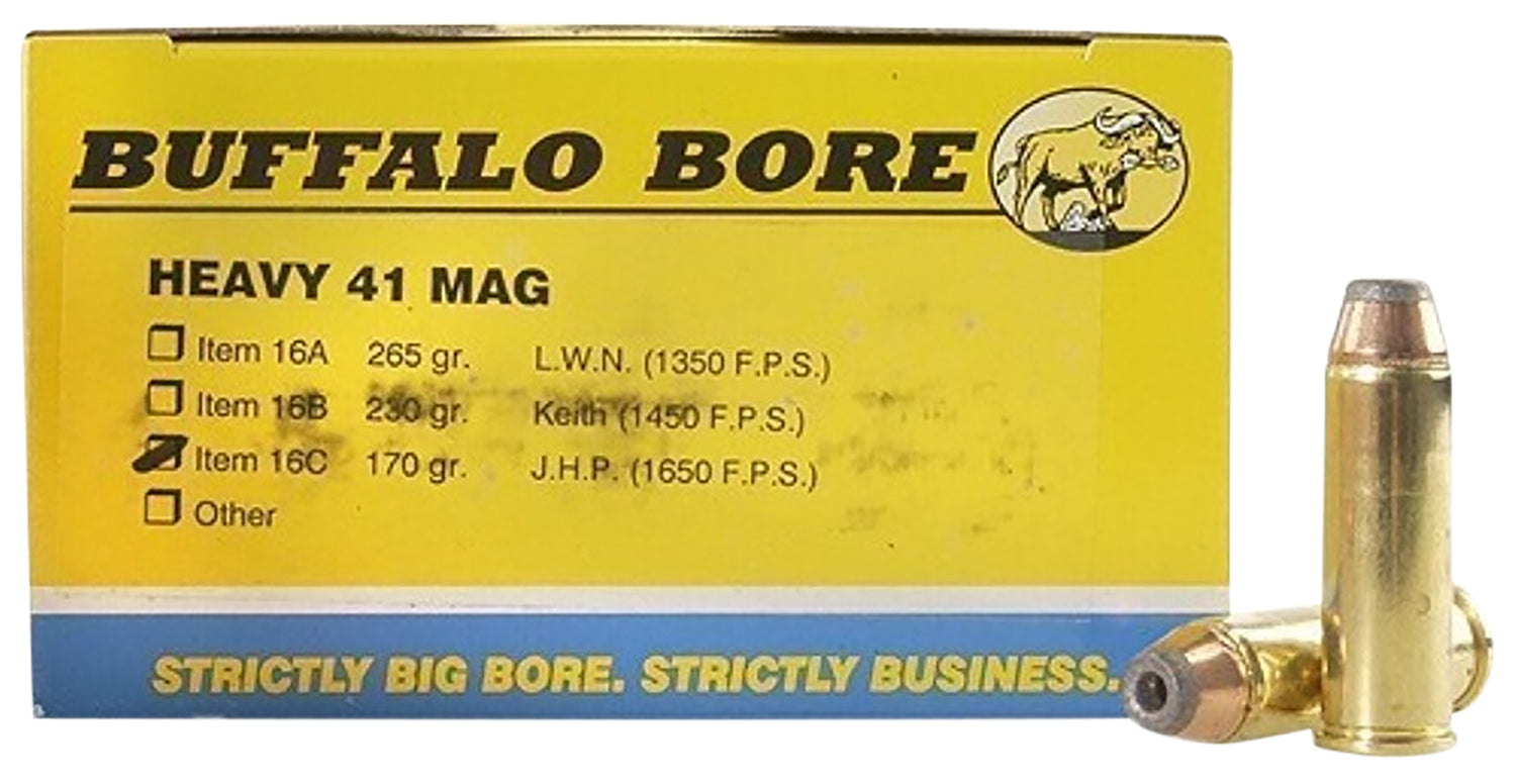 Buffalo Bore .41 Remington Mag Heavy Jacketed Hollow Point 170 Grain 20/Box