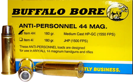 Buffalo Bore .44 Magnum Anti-Personnel Medium Cast Hollow Point 180 Grain 20/Box