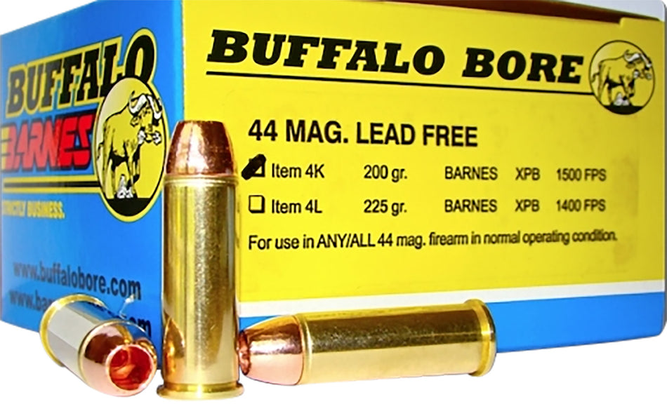 Buffalo Bore .44 Magnum BUFFALO-BARNES LEAD-FREE Barnes VOR-TX XPB Lead-Free 200 Grain 20/Box