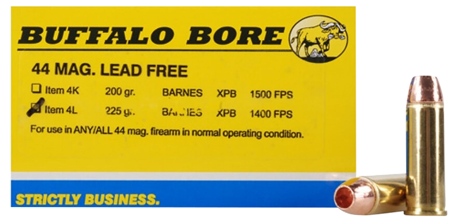 Buffalo Bore .44 Magnum BUFFALO-BARNES LEAD-FREE Barnes VOR-TX XPB Lead-Free 225 Grain 20/Box