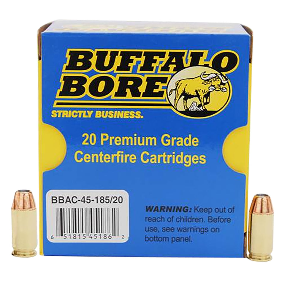 Buffalo Bore .45 ACP/Auto Personal Defense Jacketed Hollow Point 185 Grain 20/Box