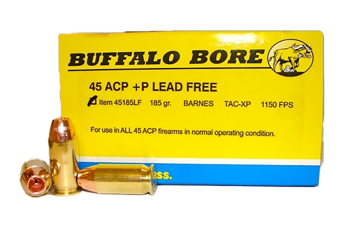 Buffalo Bore .45 ACP/Auto +P Barnes TAC-XP Lead Free 185 Grain 20/Box