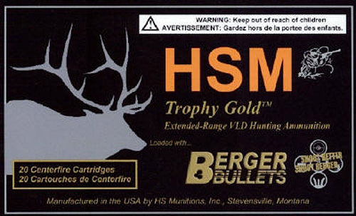 HSM .300 RUM Trophy Gold Berger Hunting VLD Match 185 Grain 20/Box
