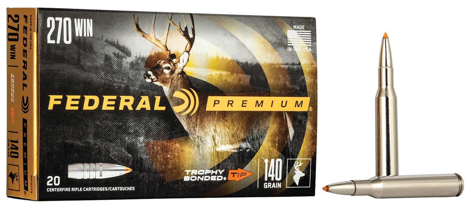 Federal .270 Winchester Premium Trophy Bonded Tip 140 Grain 20/Box