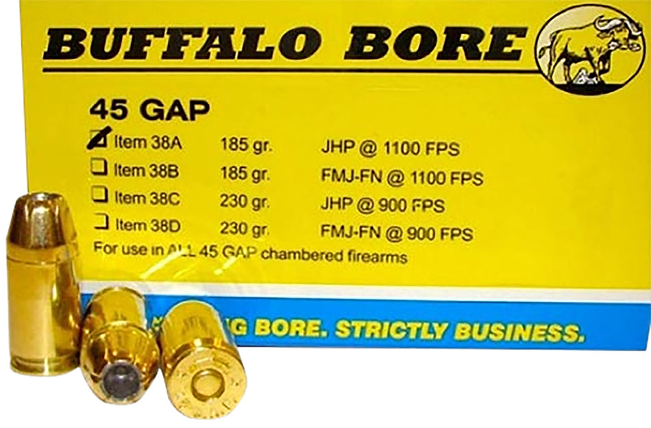 Buffalo Bore .45 Long Colt Personal Defense Jacketed Hollow Point 185 Grain 20/Box