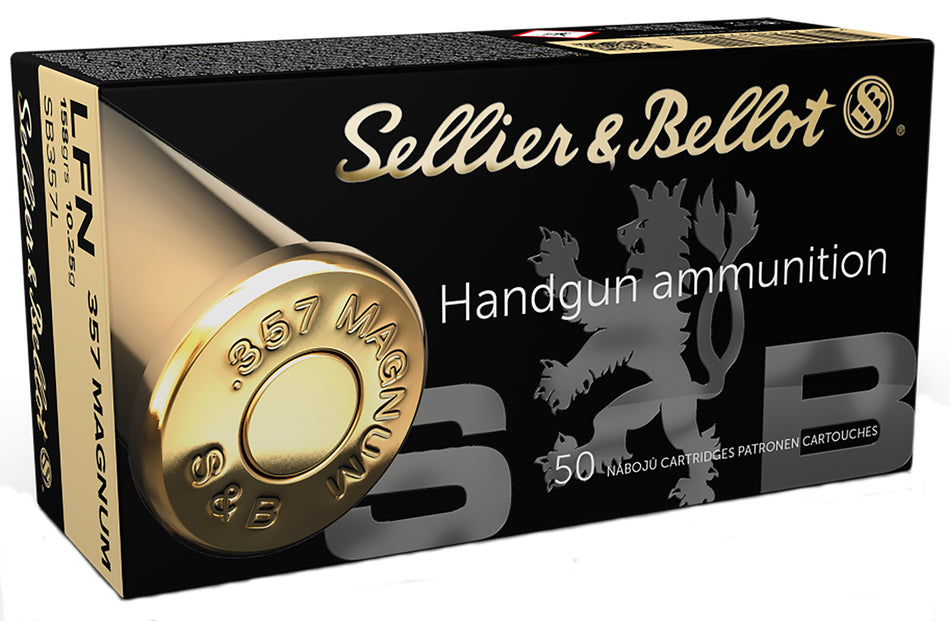 Sellier and Bellot .357 Magnum Handgun Lead Flat Nose 158 Grain 50/Box