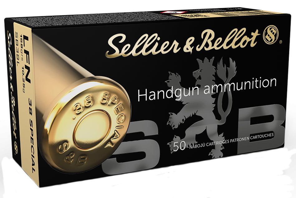 Sellier and Bellot .38 Special Handgun Lead Flat Nose 158 Grain 50/Box