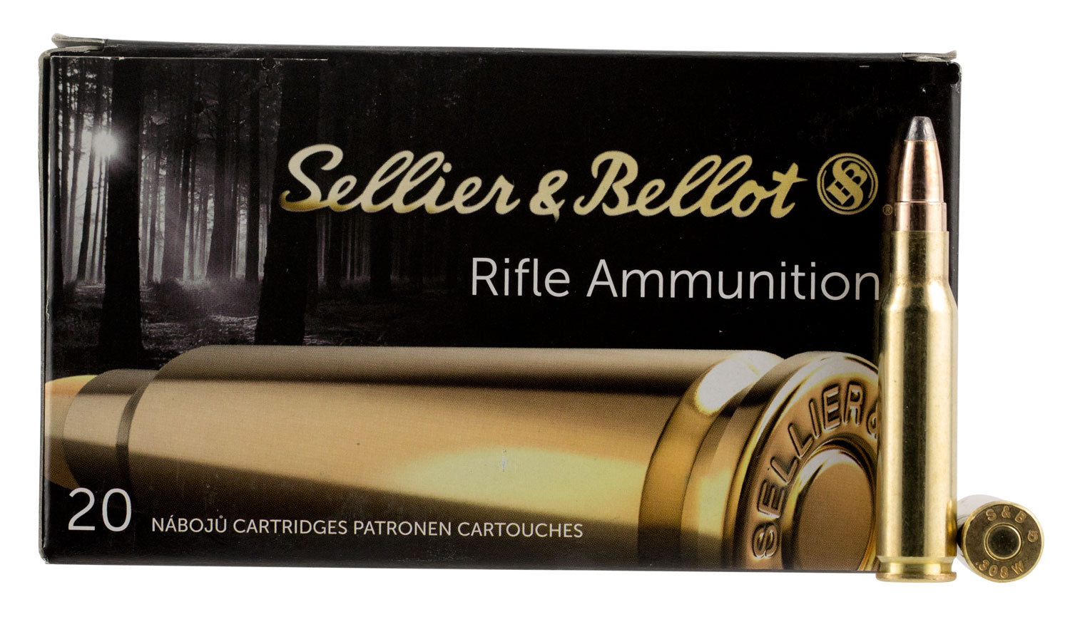 Sellier and Bellot .308 Win / 7.62x51mm Rifle Soft Point Cut-Through Edge 180 Grain 20/Box [Item 2757]