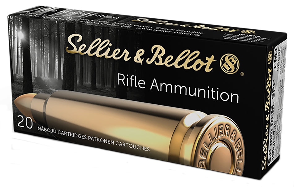 Sellier and Bellot 6.8 Remington SPC Rifle Full Metal Jacket 110 Grain 20/Box