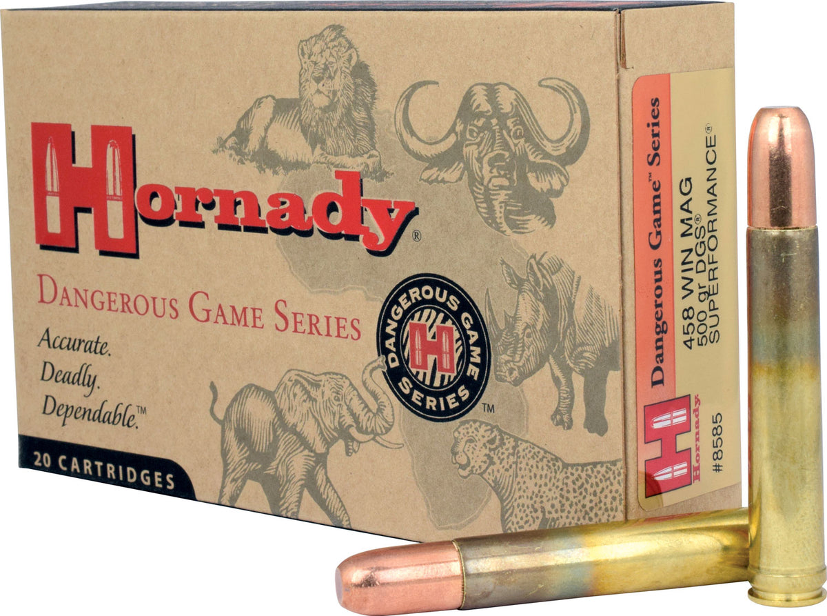 Hornady .458 Winchester Mag Superformance Dangerous Game Solid 500 Grain 20/Box