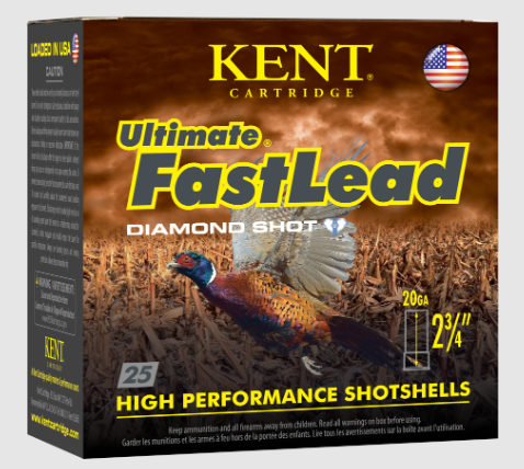 Kent Cartridge 20 Gauge Ultimate Fast Lead Diamond Shot Upland #6 1 oz 2.75 in 25/Box