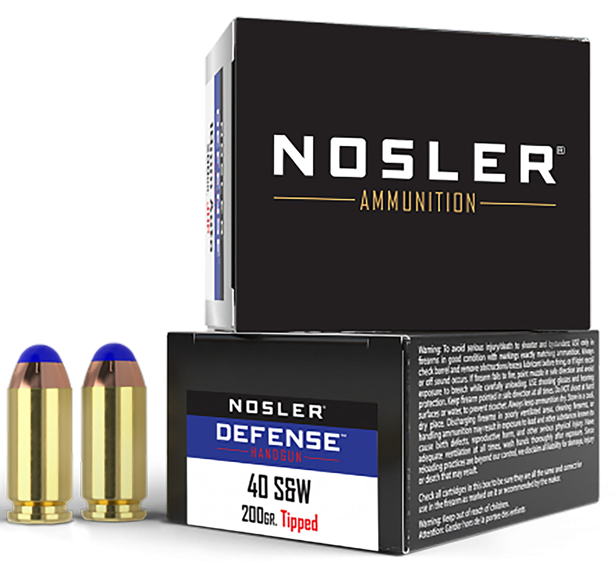 Nosler .40 S&W Defense Bonded Performance Tipped 200 Grain 20/Box