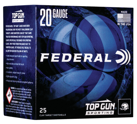 Federal 20 Gauge Top Gun Sporting #8 7/8 oz 2.75 in 25/Box