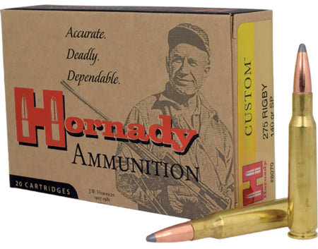 Hornady .275 Rigby Custom InterLock Spire Point 140 Grain 20/Box