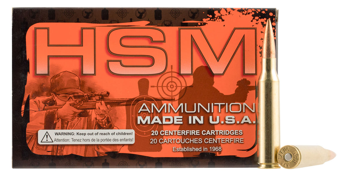 HSM .338 Lapua Magnum Match Sierra MatchKing Boat Tail Hollow Point 300 Grain 20/Box