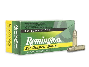 Remington .22 Long Rifle 22 Golden Bullet Lead Round Nose 40 Grain 500/Box