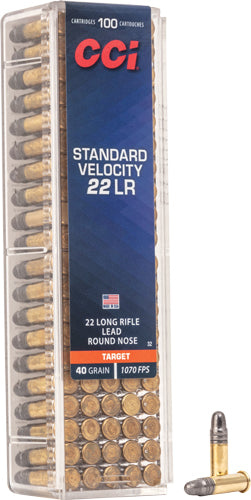 CCI .22 Long Rifle Standard Velocity Lead Round Nose 40 Grain 100/Box