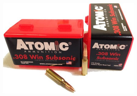 Atomic .308 Win / 7.62x51mm SubSonic Sierra Boat Tail Hollow Point 175 Grain 50/Box