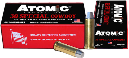 Atomic .38 Special Cowboy Action Precision Craft Lead Round Nose Flat Point 125 Grain 50/Box