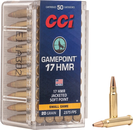 CCI .17 HMR Gamepoint Jacketed Soft Point 20 Grain 50/Box