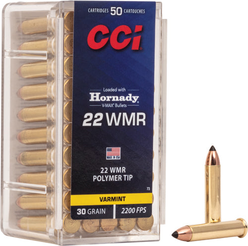 CCI .22 Magnum / WMR Hornady V-Max Polymer Tip 30 Grain 50/Box