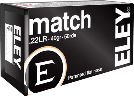 Eley .22 Long Rifle Match Flat Nose 40 Grain 50/Box