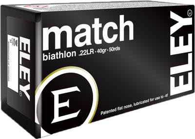 ELEY MATCH BIATHLON 22LR 40GR-EPS 50RD 100BX/CS