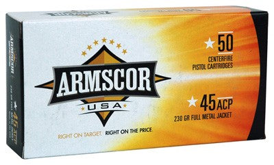 Armscor 45 ACP 230 Grain FMJ 50 Per Box  - 1000/Case