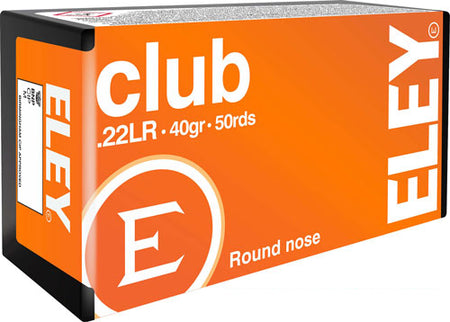 Eley .22 Long Rifle Club Round Nose 40 Grain 50/Box
