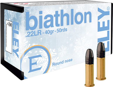 Eley .22 Long Rifle Biathlon Club Round Nose 40 Grain 50/Box