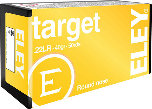 Eley .22 Long Rifle Target Round Nose 40 Grain 50/Box