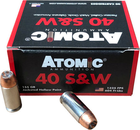 Atomic .40 S&W  Bonded JACKETED HOLLOW POINT 155 Grain 20/Box