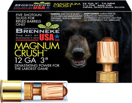 Brenneke 12 Gauge Magnum Crush Hunting Slug 1-1/2 oz 3 in 5/Box