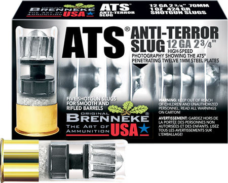 Brenneke 12 Gauge ATS Home Defense Slug 1 oz 2.75 in 5/Box