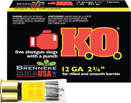 Brenneke 12 Gauge K.O. Hunting Slug 1 oz 2.75 in 5/Box