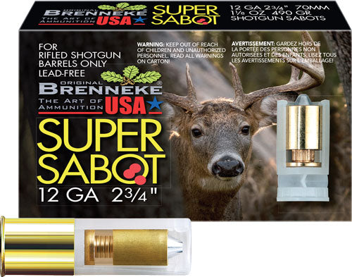 Brenneke 12 Gauge SuperSabot Hunting Sabot Slug Slug 1-1/8 oz 2.75 in 5/Box