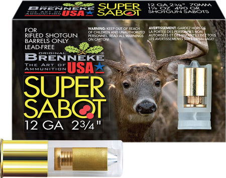 Brenneke 12 Gauge SuperSabot Hunting Sabot Slug Slug 1-1/8 oz 2.75 in 5/Box
